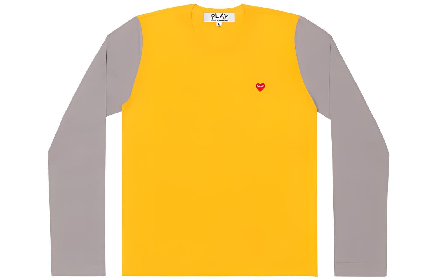 Футболка CDG Play SS22 Bi-Colour T-Shirt YellowGrey T - изображение 1