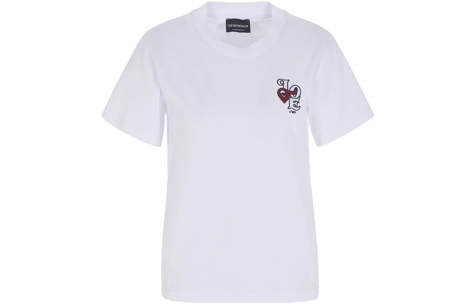 Футболка EMPORIO ARMANI Qixi Festival Limited Collection Белые Женские T-рубашки - изображение 1