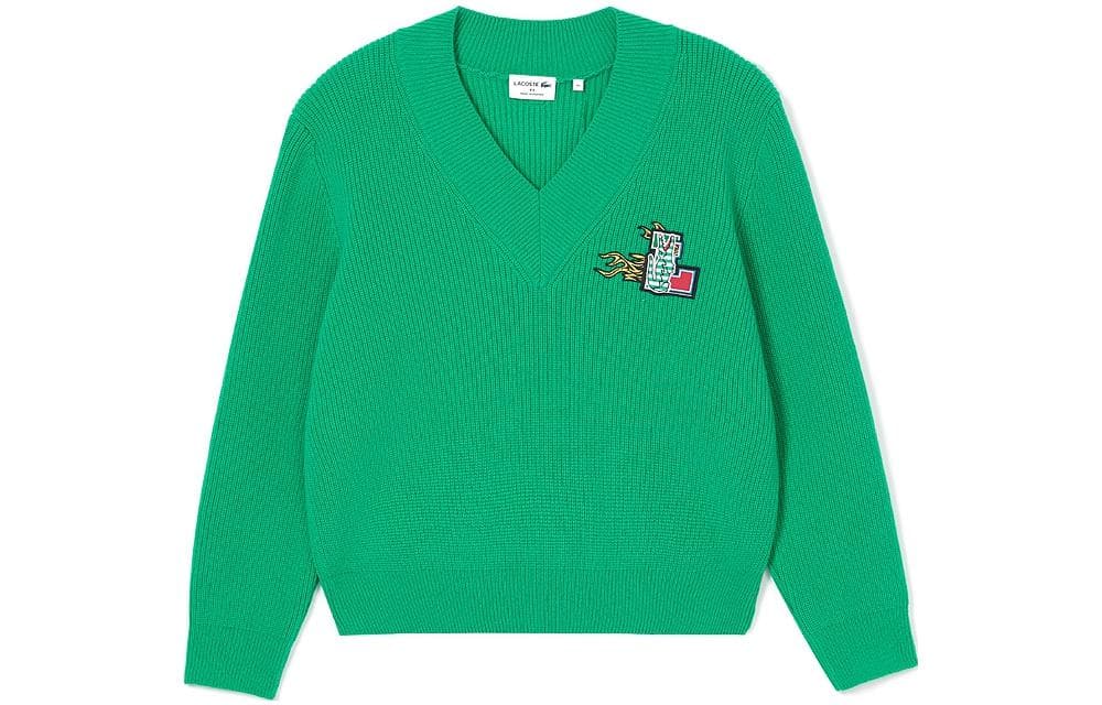 Кардиган Свитеры для женщин LACOSTE Collaboration Holiday Green - изображение 1