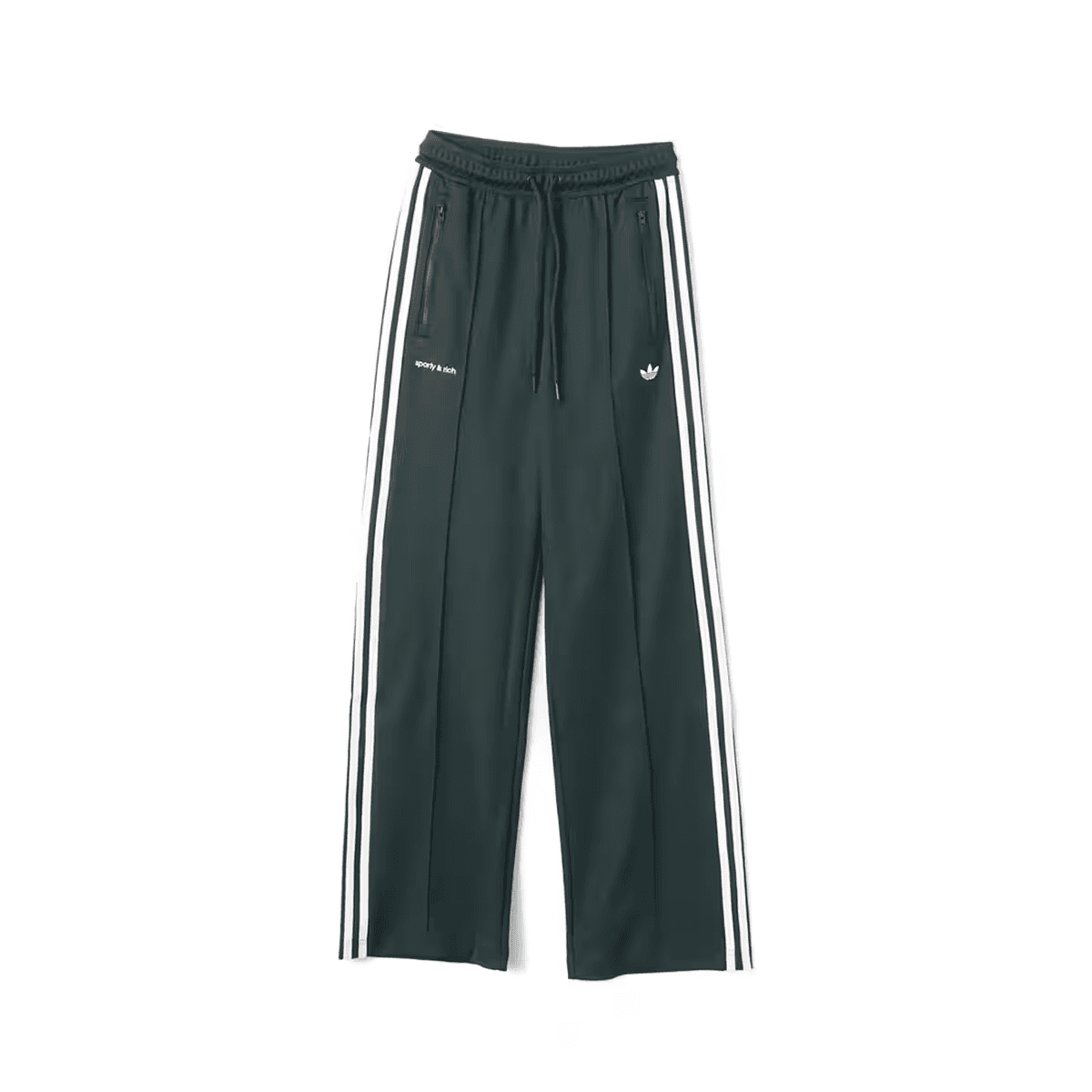 Штаны Adidas Originals x Sporty Rich SPORTY RICH Спортивные брюки женские темно-зеленые - изображение 1