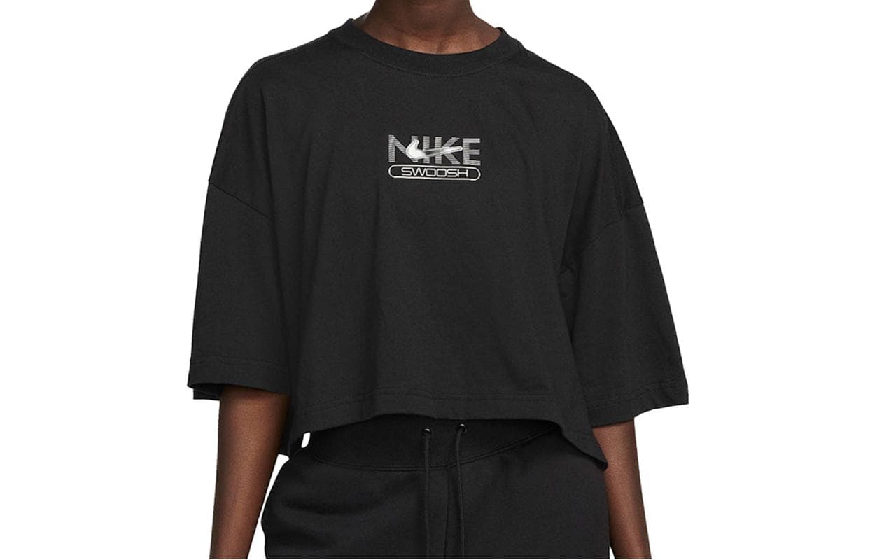 NIKE Черные Женские Короткие Топы - изображение 1