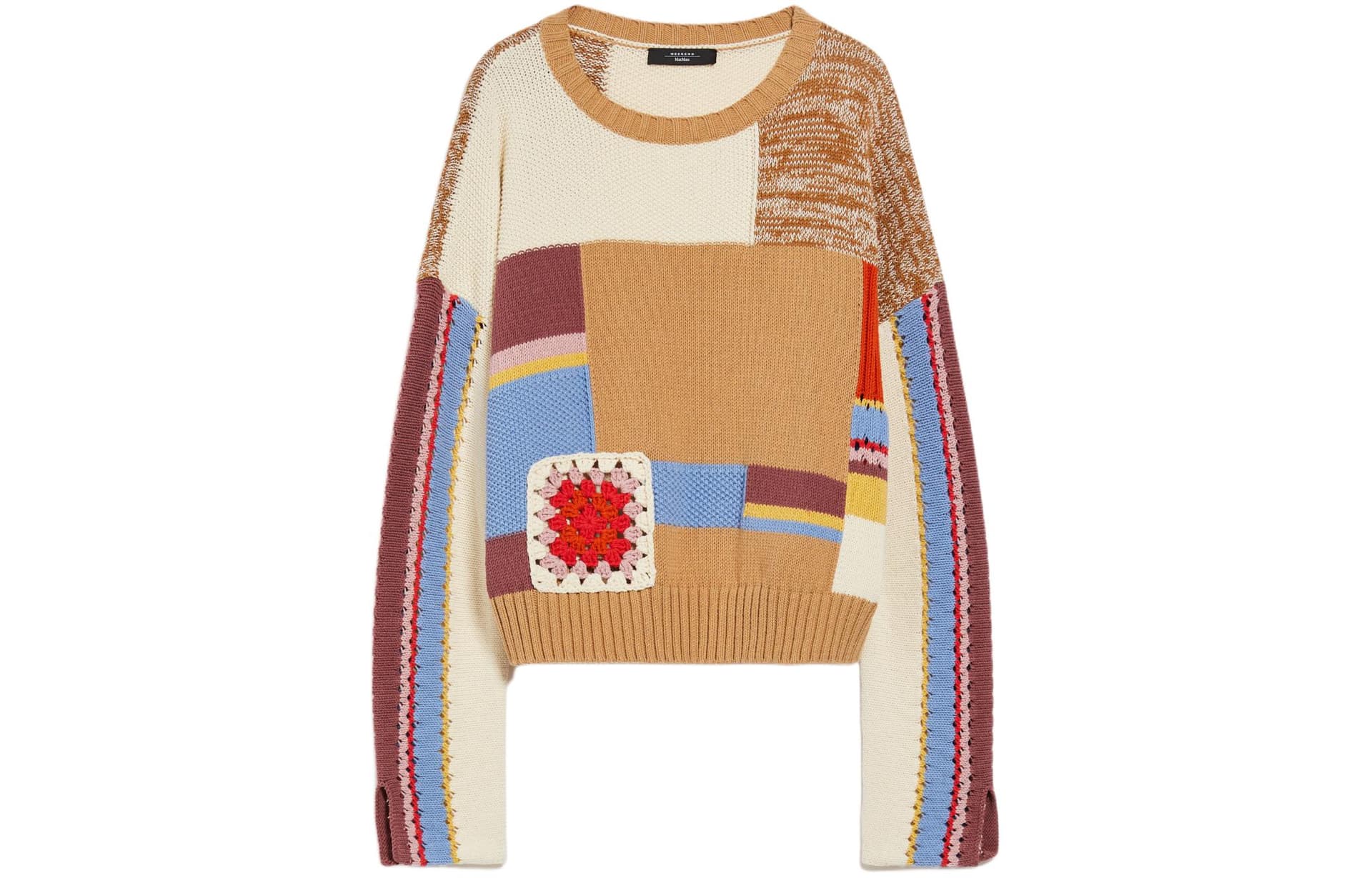 Кардиган WEEKEND MaxMara Padana Patchwork Cotton Sweater - изображение 1