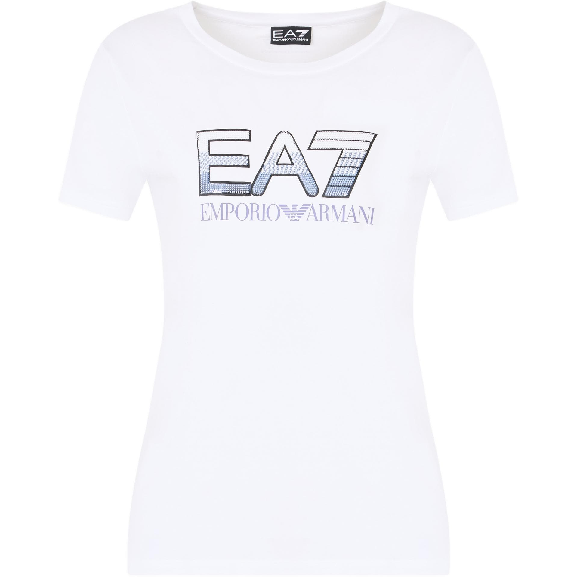 Футболка EMPORIO ARMANI EA7 Стандартная (Обычная) T-Рубашка Женская Белая - изображение 1