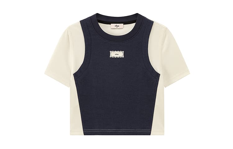 Футболка CHUU Deconstructed Layered Tee Navy - изображение 1