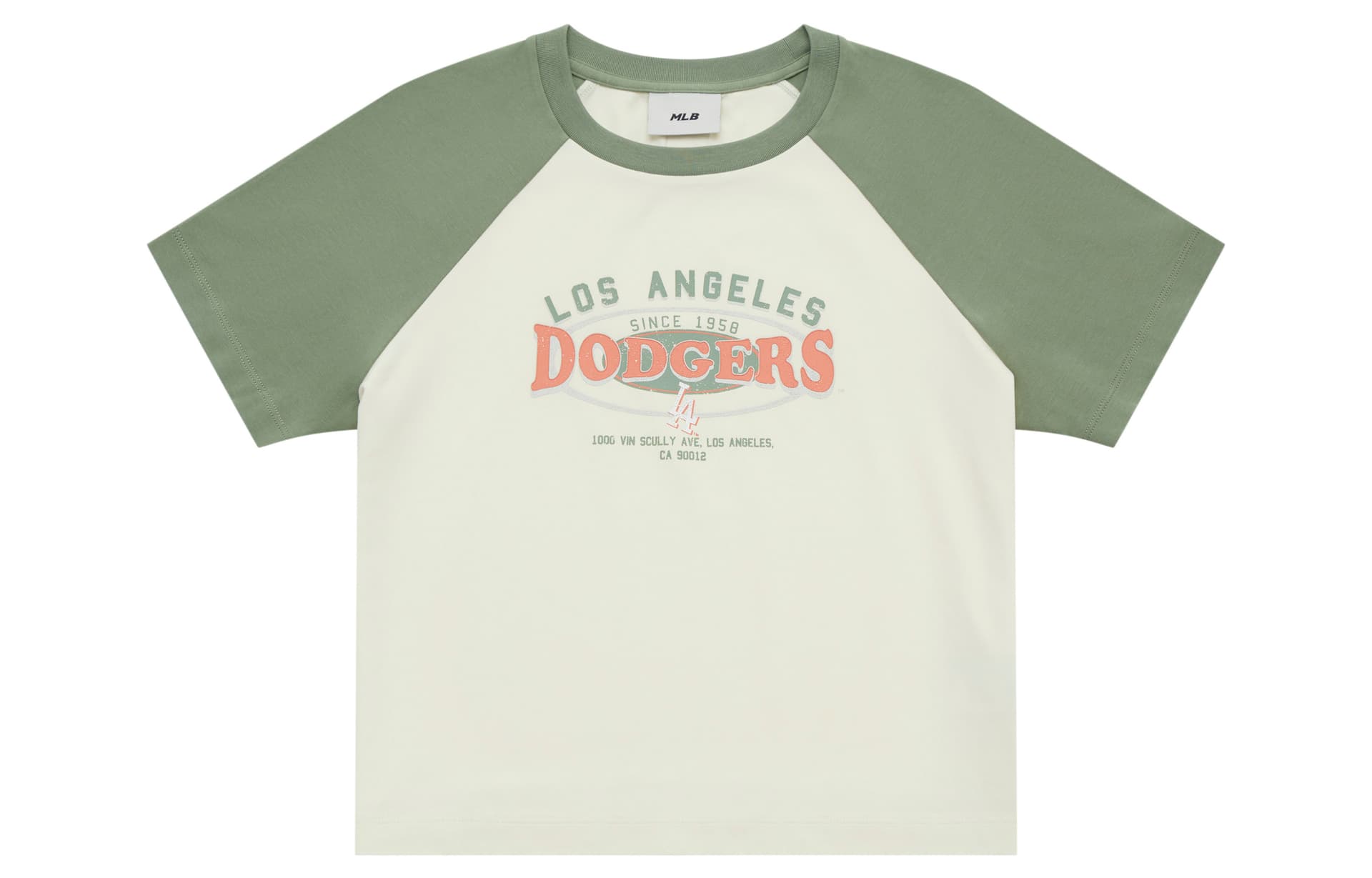 Футболка MLB Preppy Style Collection Los Angeles Dodgers SS25 T Рубашка Женская Кремовая - изображение 1