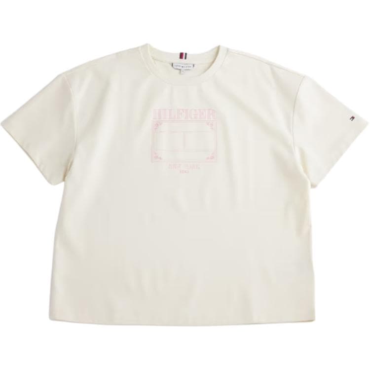 Футболка Tommy Hilfiger SS25 Рукав с оборванным плечом T-рубашка Женская Сливовый - изображение 1