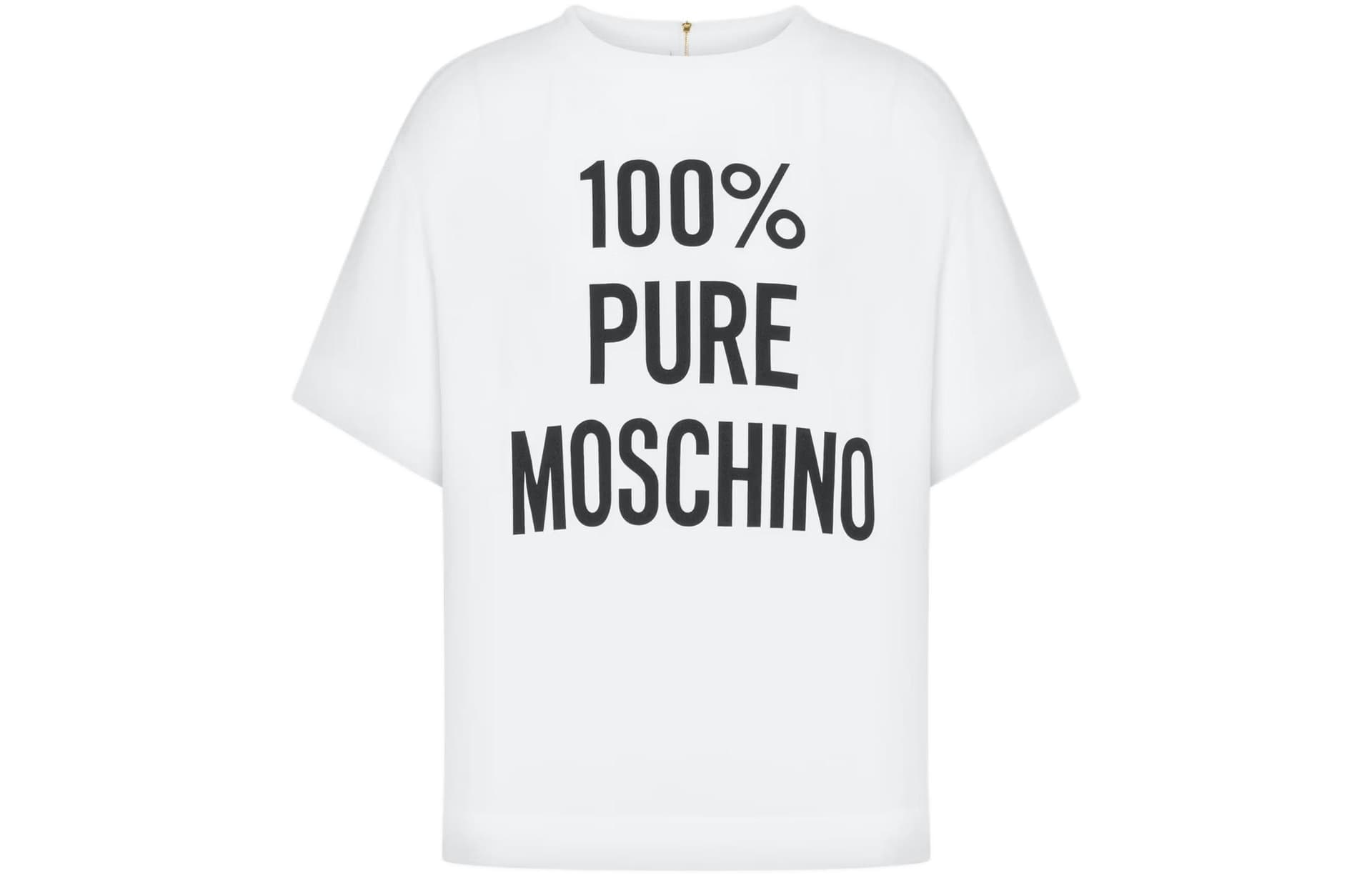 Футболка MOSCHINO 100 Pure Moschino Print Envers Satin T-Shirt T - изображение 1