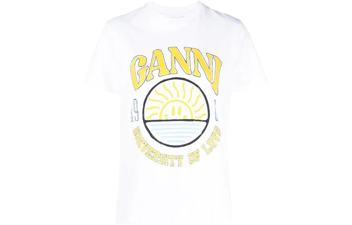 Футболка GANNI SS22 University of Love LogoT - изображение 1