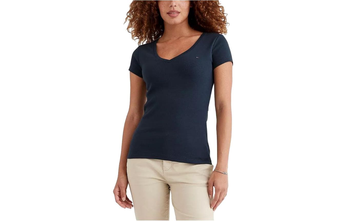 Футболка Tommy Hilfiger Favorite V-Neck T-Shirt LogoVT - изображение 1