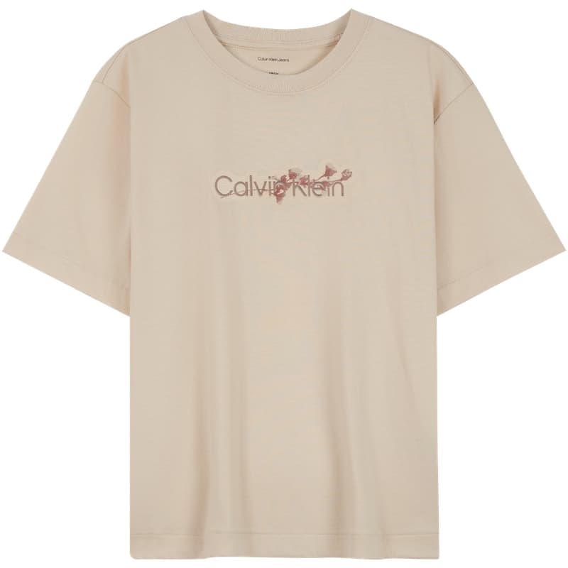 Футболка Calvin Klein T-рубашка женская C7P теплый песочный - изображение 1