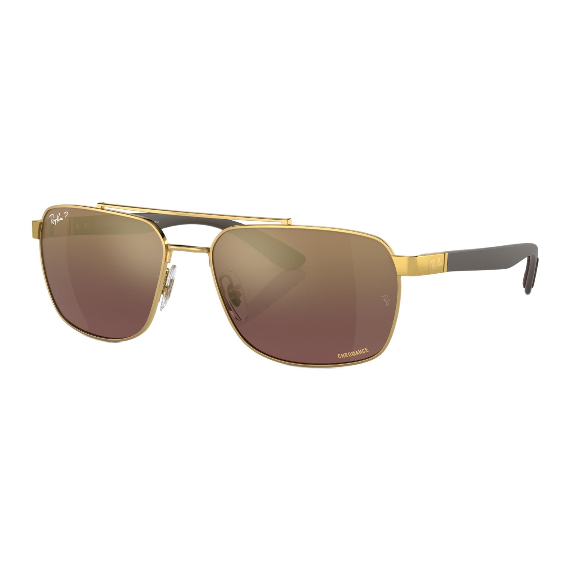 Солнцезащитные очки RayBan Steel Квадратные Солнцезащитные Очки Унисекс Коричневые - изображение 1