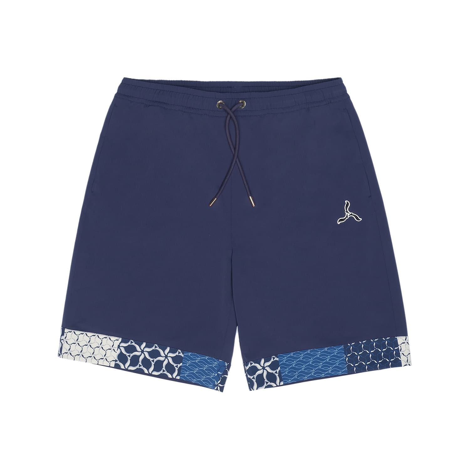 Шорты LI-NING 1990 Blue Series Универсальные повседневные шорты с принтом H-линия Унисекс Темно-ирисовый синий - изображение 1