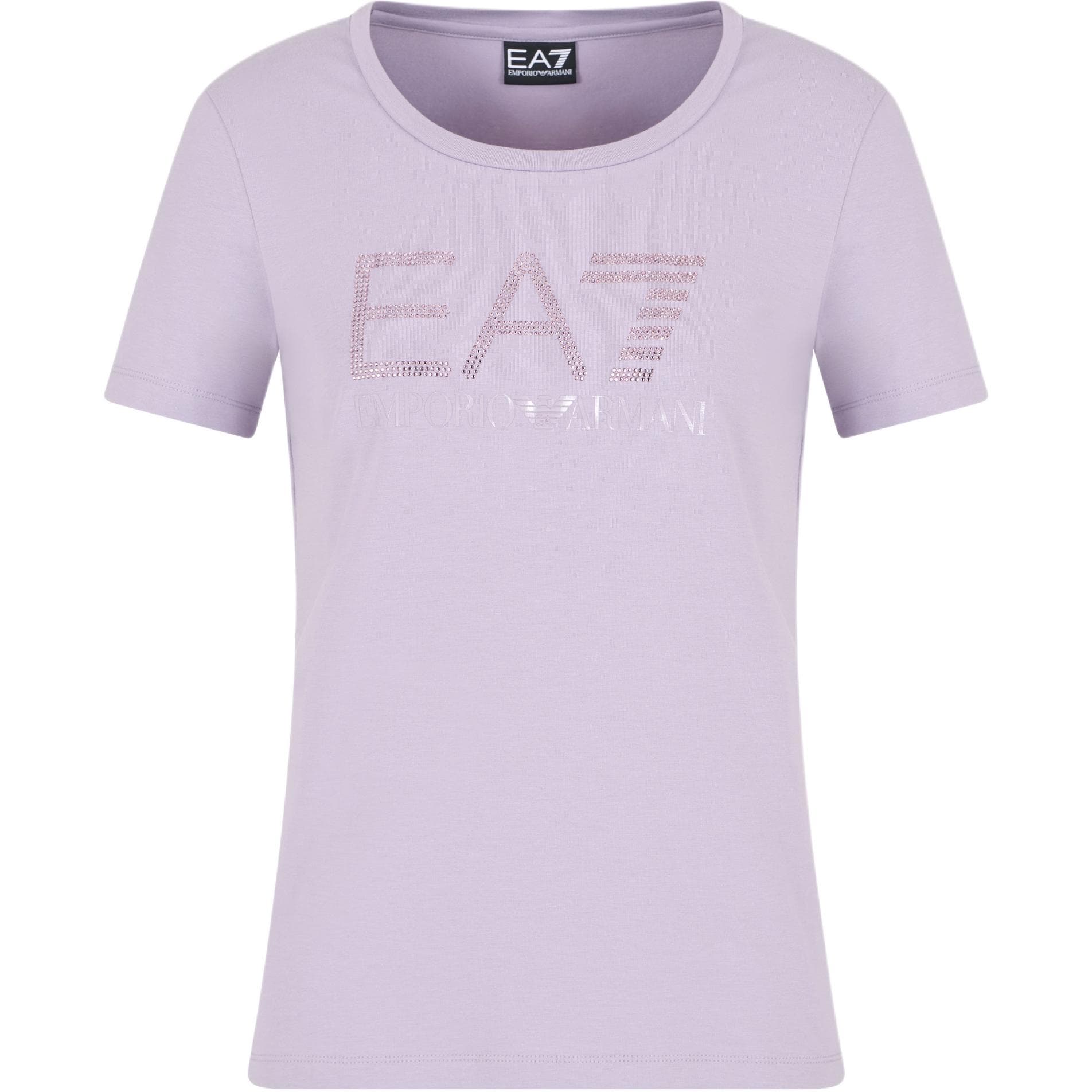 Футболка EMPORIO ARMANI EA7 Стандартная (Обычная) T-Рубашка Женская Фиолетовая - изображение 1