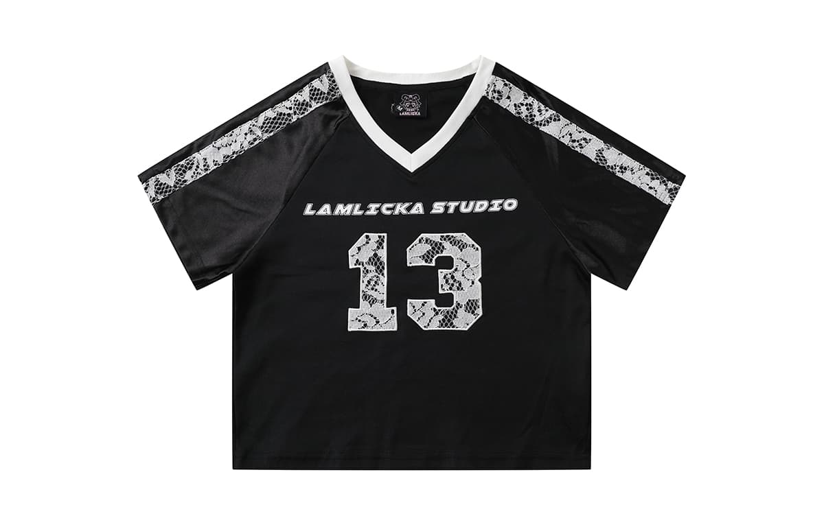 Футболка LAMLICKA Реглан T-Shirt Женская Черная - изображение 1