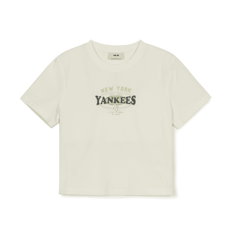 Футболка MLB Preppy Style Collection New York Yankees T-рубашка Женская Кремовая - изображение 1