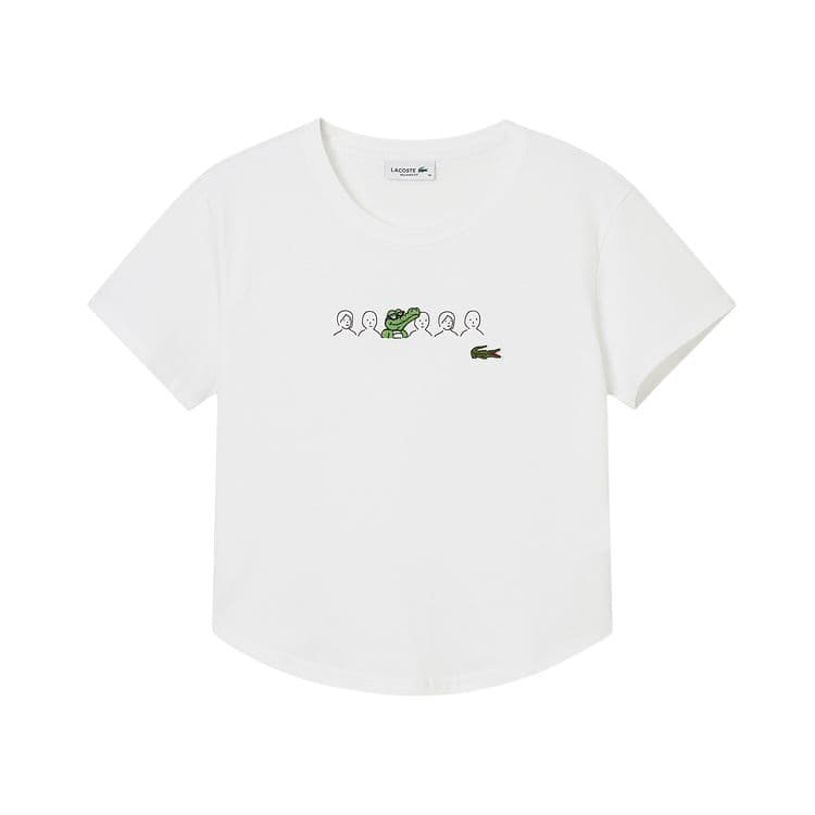 Футболка LACOSTE T-рубашка Женская 001 Белый - изображение 1