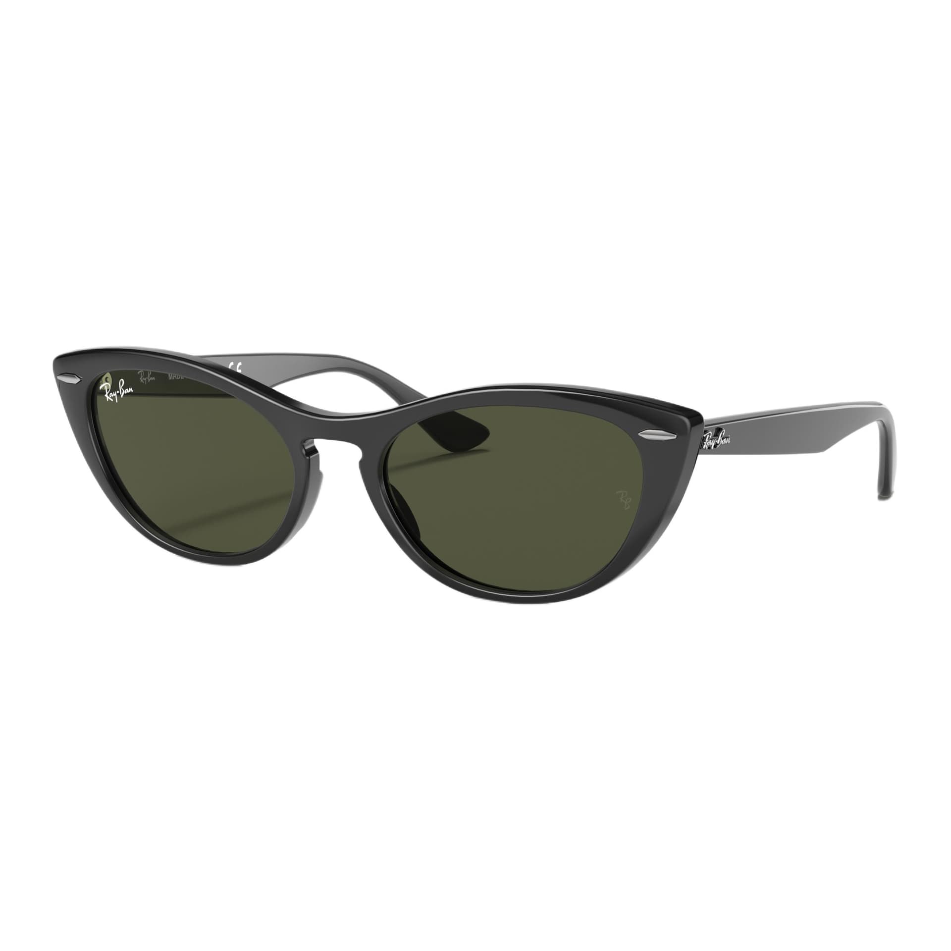 Солнцезащитные очки RayBan Оригинальный дизайн Injection Кошачий глаз Солнцезащитные очки Унисекс Черный - изображение 1