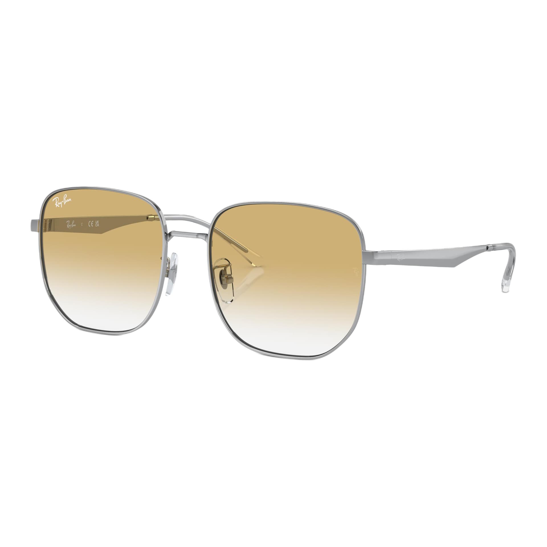 Солнцезащитные очки RayBan Металлические Квадратные Солнцезащитные Очки Унисекс Серебряные - изображение 1