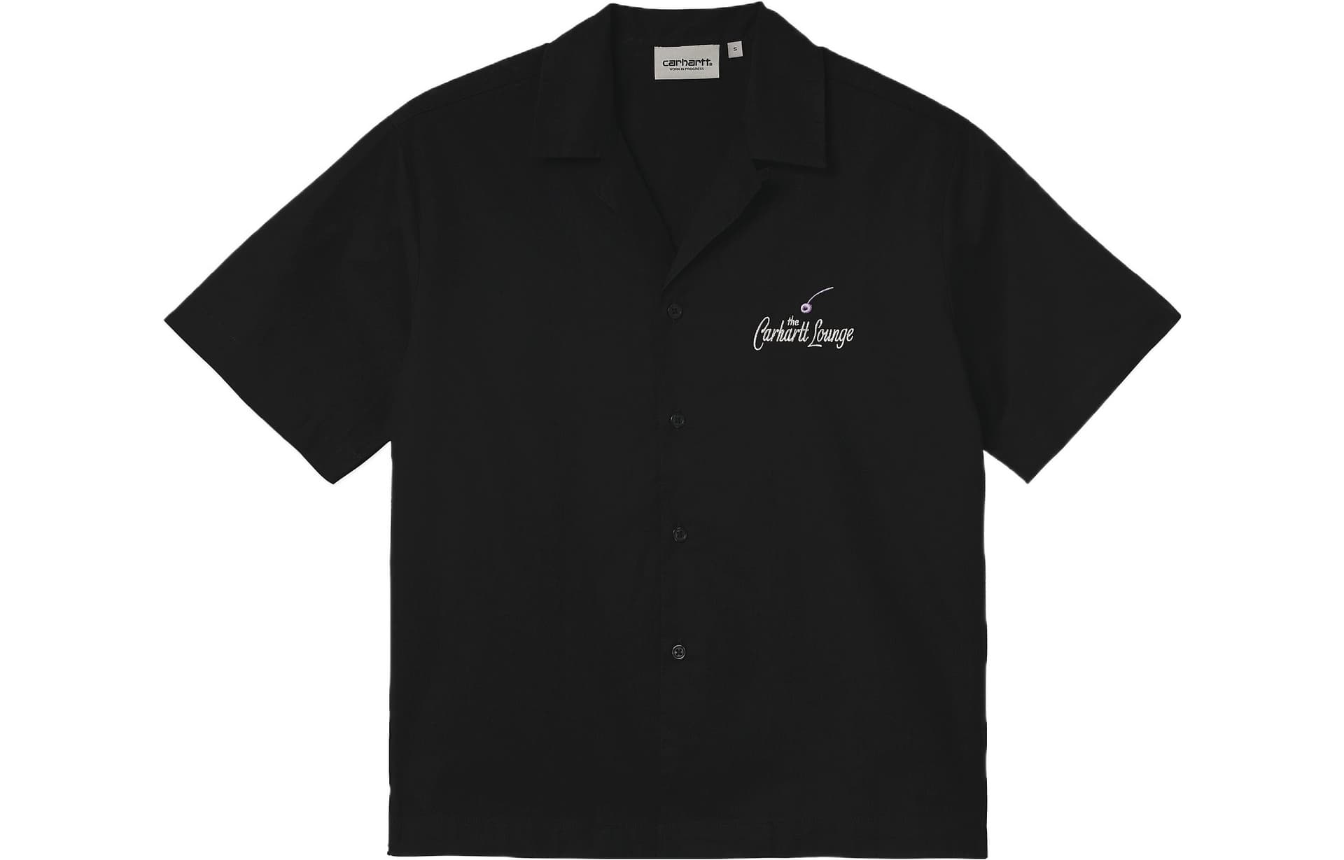 Блузка Carhartt WIP W' SS Carhartt Lounge Shirt BLACK - изображение 1