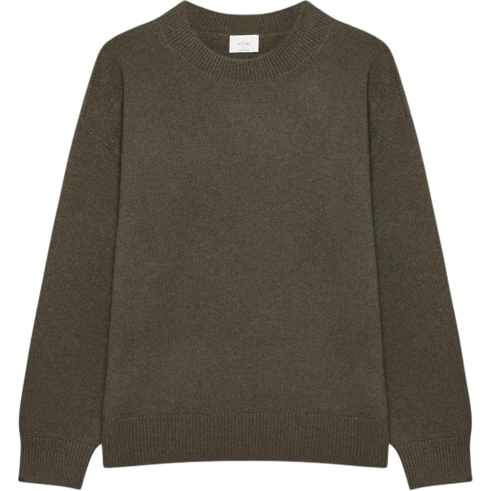 Кардиган ARITZIA WILFRED Isabelle Шерсть Плюш с узором кольца Свитер Женский Темно-оливковый Темно-оливковый - изображение 1