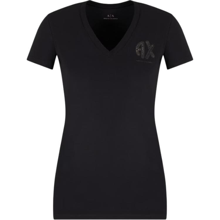 Футболка ARMANI EXCHANGEAE Стандартная (Обычная) Рубашка T Женская Черная - изображение 1