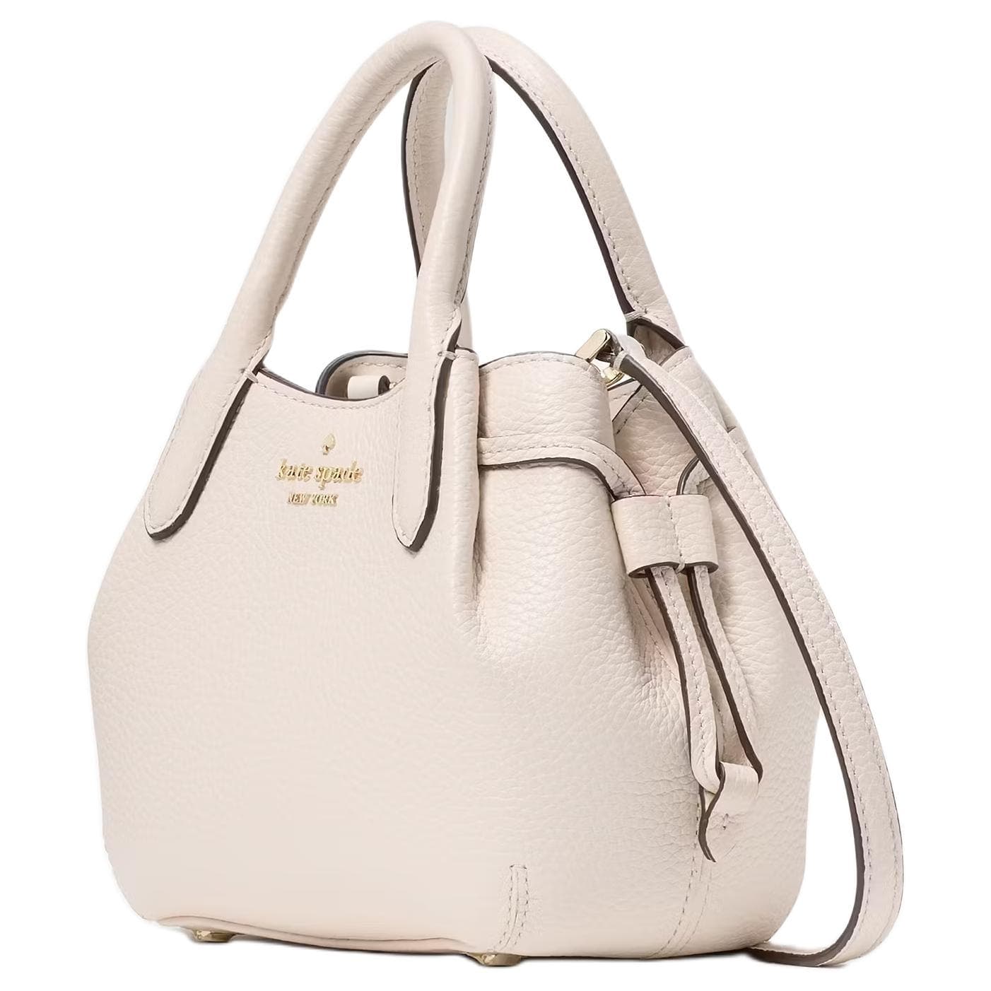 Сумка Kate Spade Пельмени Зернистая кожа личи Кожа Сумка через плечо Сумка Мини Женские Экрю - изображение 2