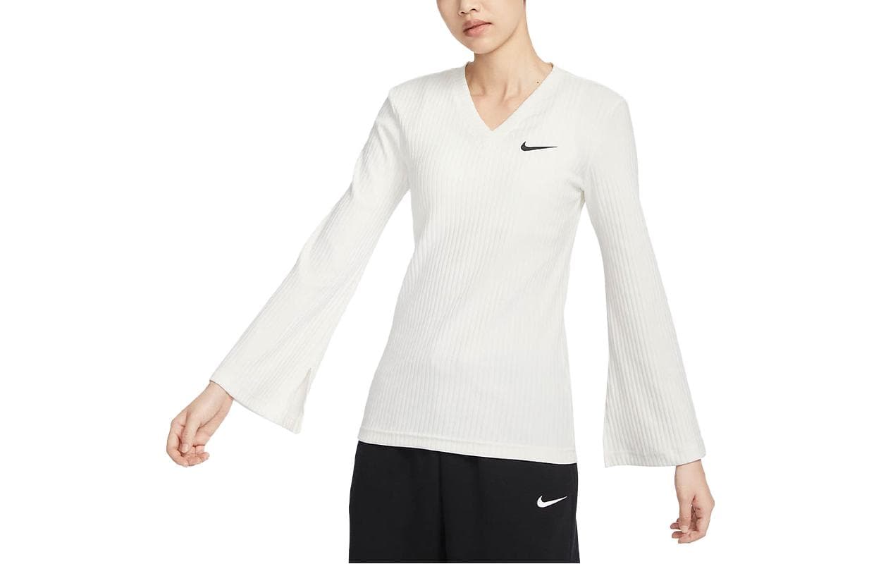 Кофта NIKE Парусный белый Женские Трикотаж - изображение 1