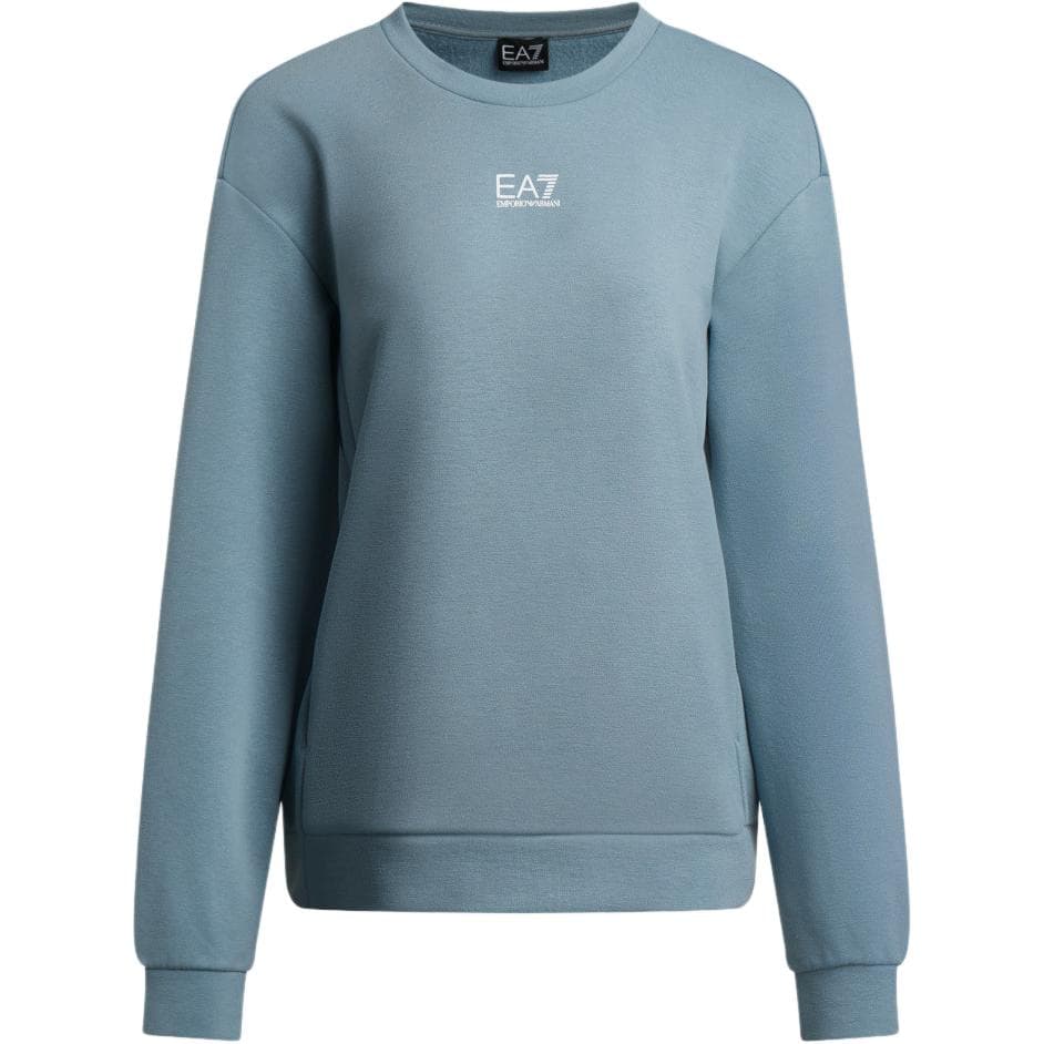 Худи EMPORIO ARMANI EA7 SS24 Ханьфу-платье в стиле худи Женское Синее - изображение 1