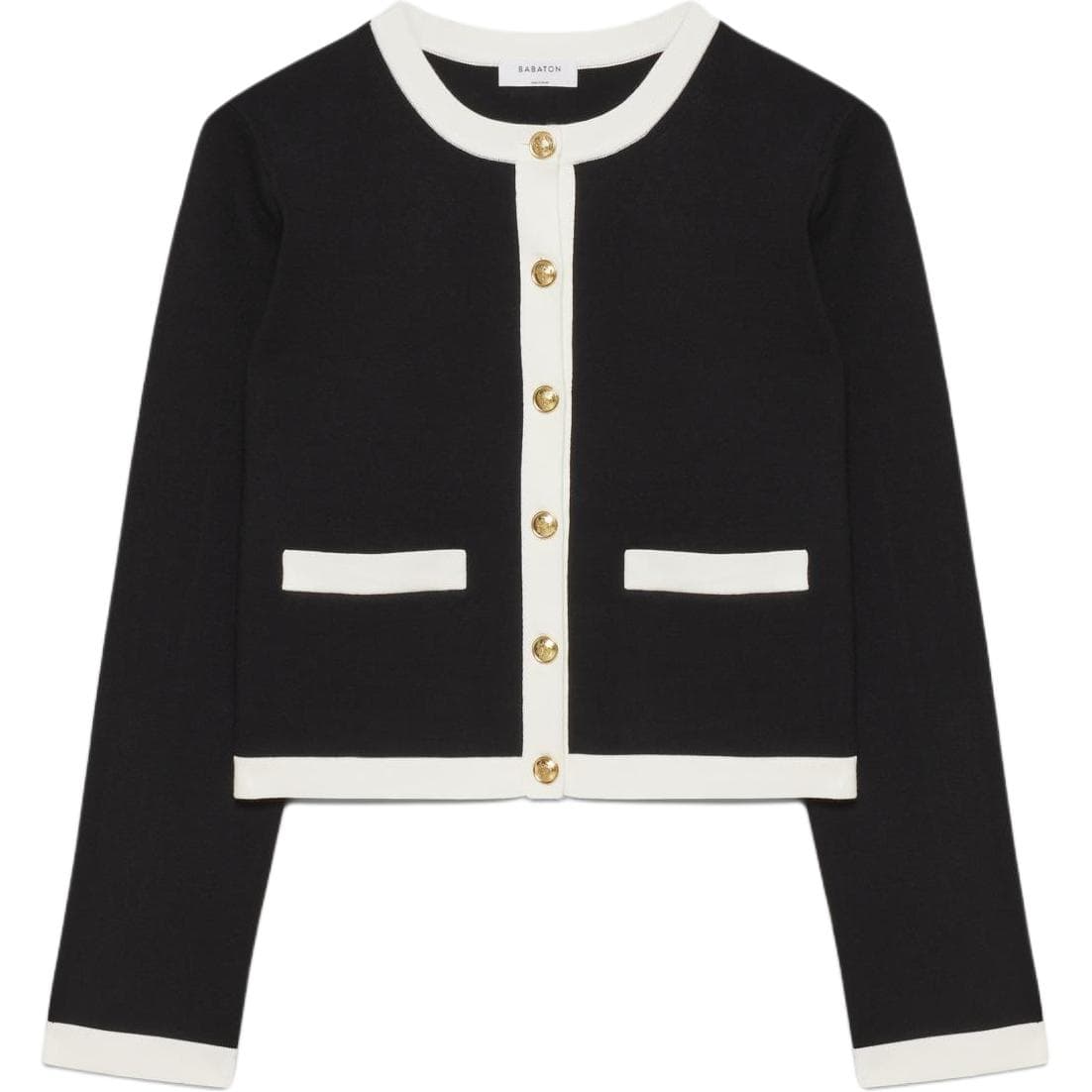 Кофта ARITZIA FW24 BABATON Approach Кардиган Трикотаж Женский Черный Светлая береза Черный Светлая береза Цвет - изображение 1
