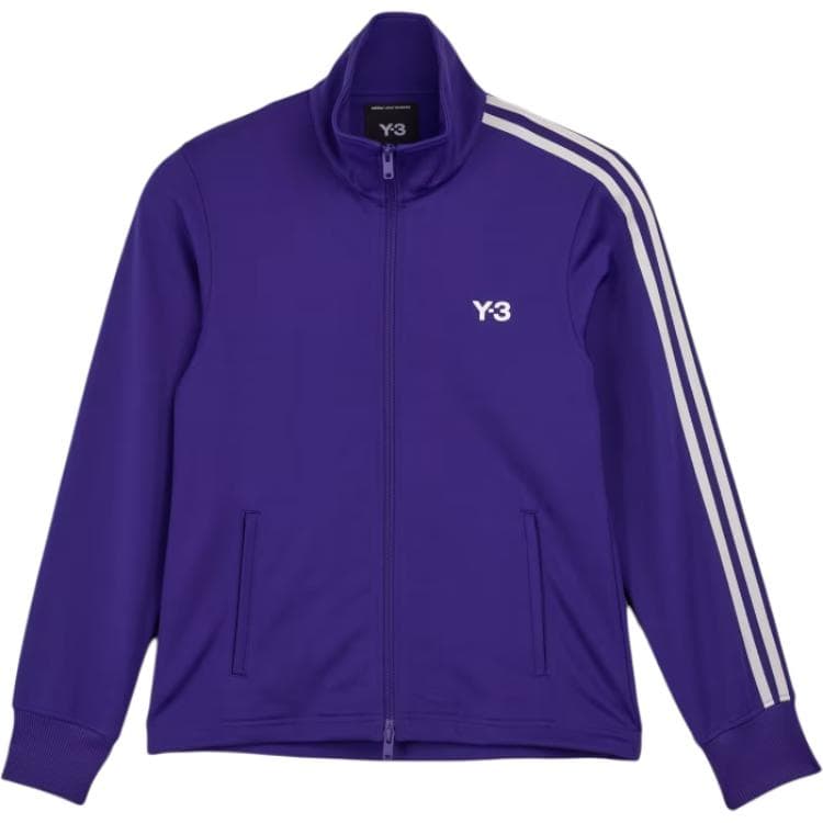 Куртка Y-3 Полосатый воротник-стойка молния длинный рукав куртка женский фиолетово-синий - изображение 1