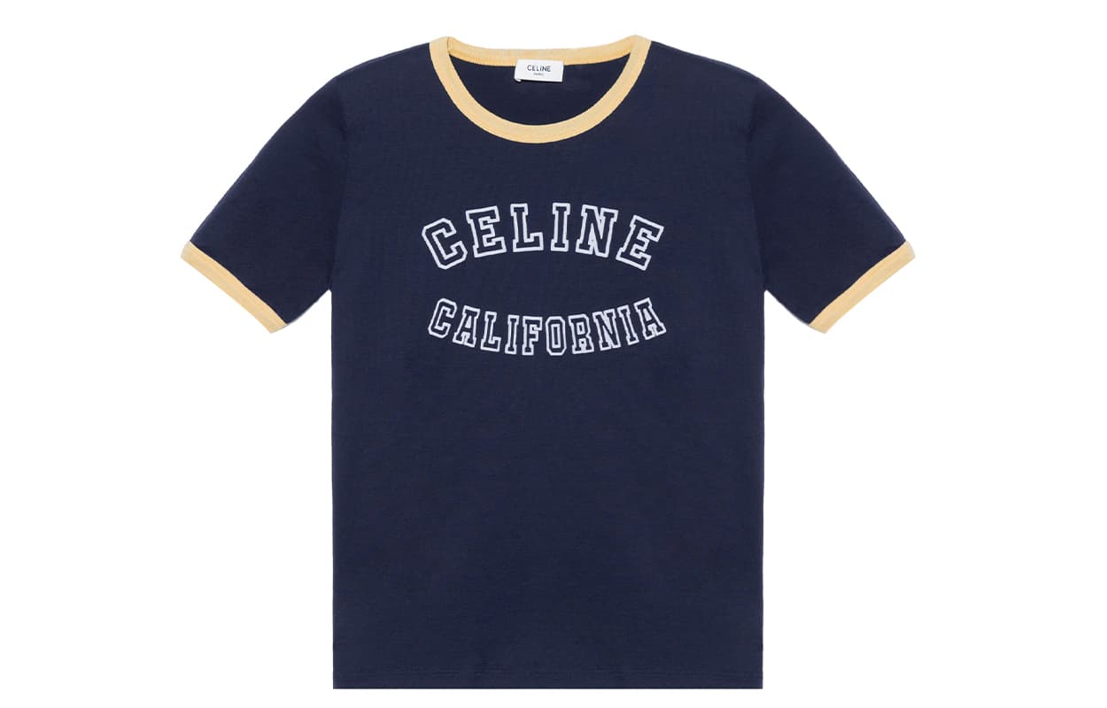 Футболка CELINE T Рубашка Женская Темно-Синяя - изображение 1