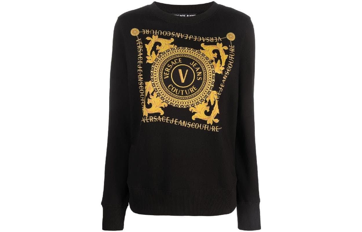 Худи VERSACE JEANS COUTURE Черные Женские Толстовка - изображение 1