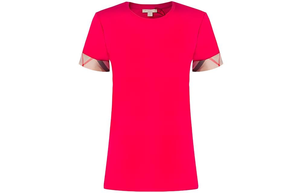 Футболка Burberry SS23 T Рубашка Женская Розовая Красная - изображение 1