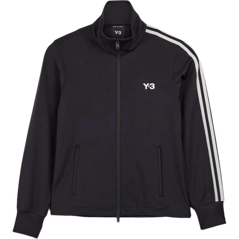Куртка Y-3 3-Stripes Track Top куртка с принтом в полоску, воротник-стойка, молния, длинный рукав, женская, черный - изображение 1