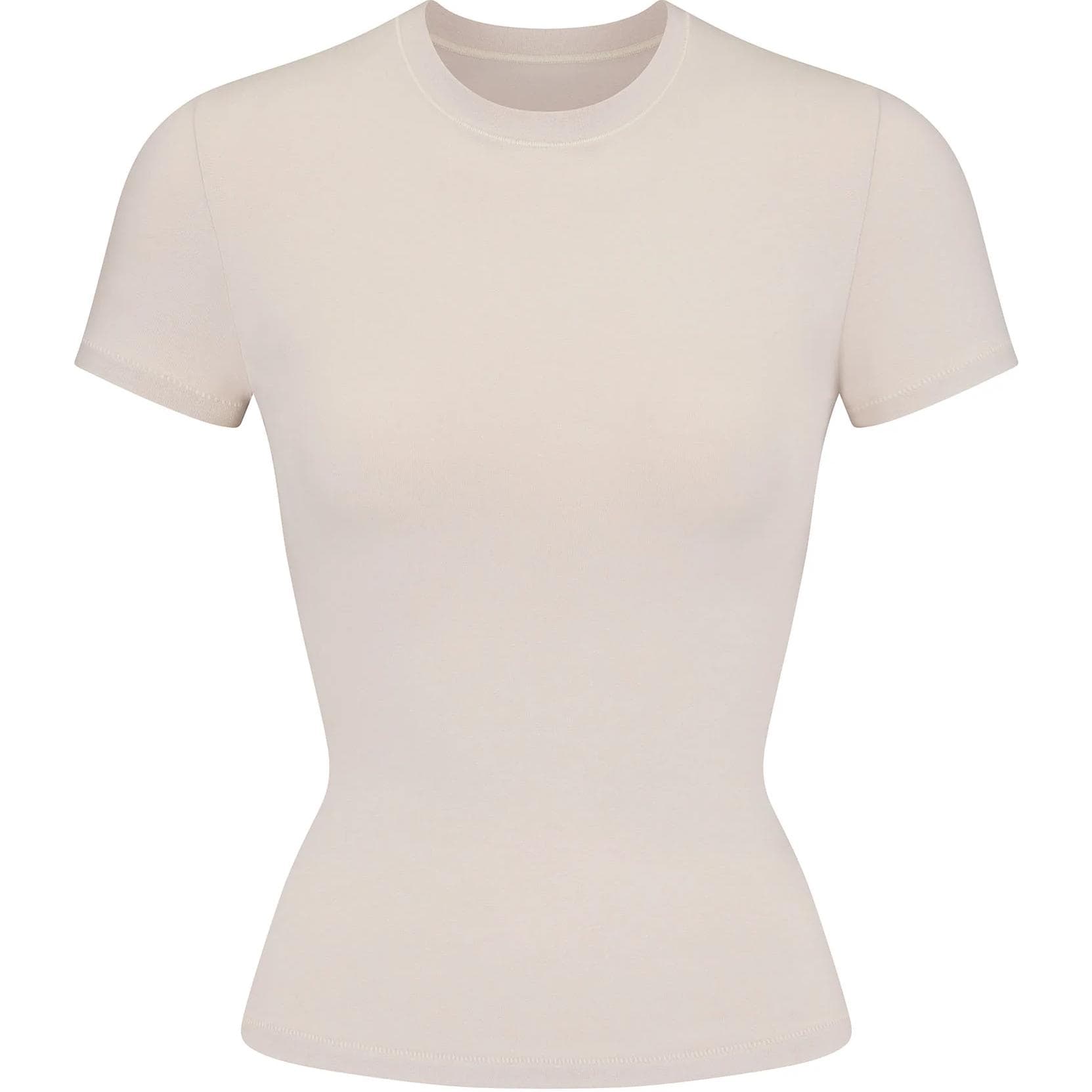 Футболка SKIMS COTTON JERSEY T-SHIRT T STONE - изображение 1
