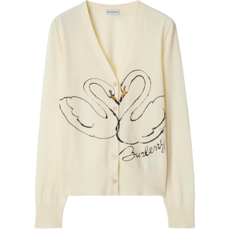 Кофта Burberry FW24 Трикотаж Женские Мылово-белый - изображение 1