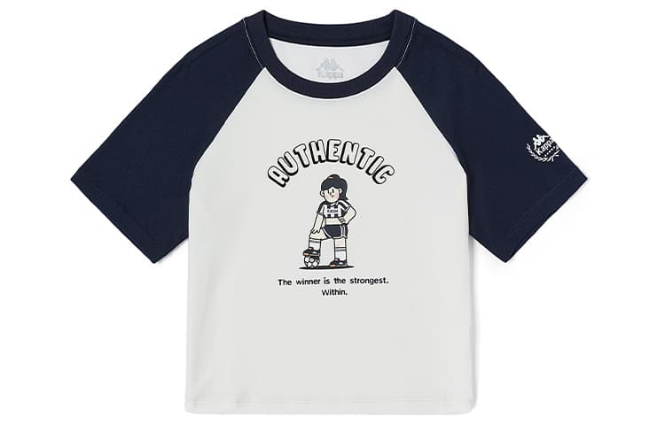 Футболка kappa T Рубашка Женская Корейская Белая - изображение 1