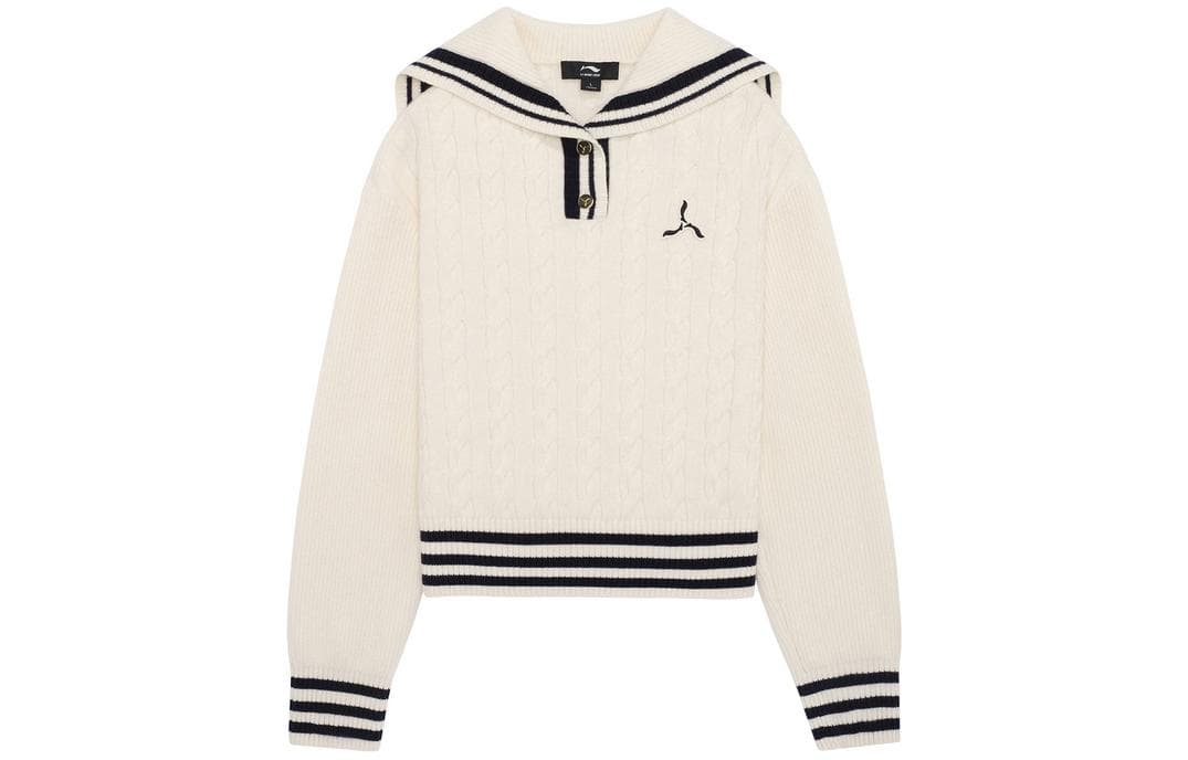 Кофта LI NING 1990 Classic Collection Трикотаж Женские Сливочный - изображение 1