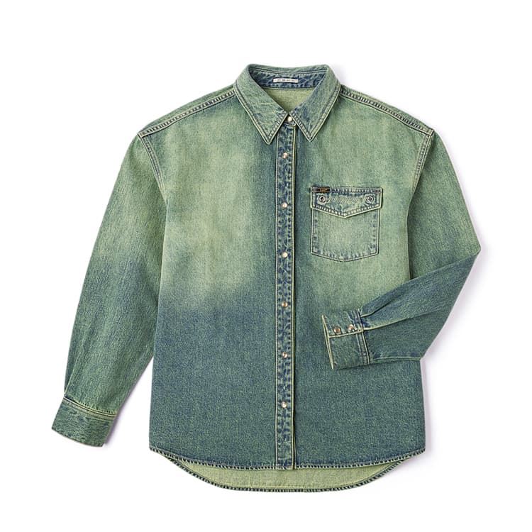 Lee FW24 Джинсовая рубашка женская средний синий - изображение 1