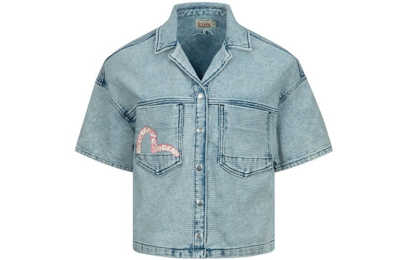 Блузка EVISU Джинсовый синий Женские рубашки - изображение 1