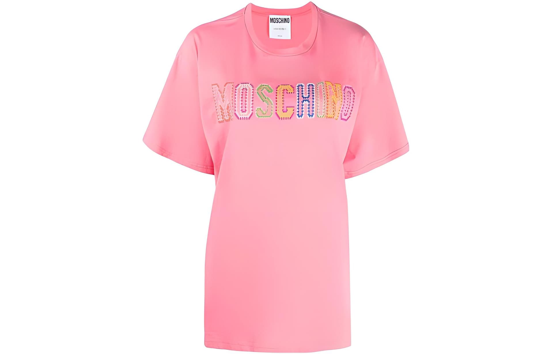 Футболка MOSCHINO Розовые Женские T-рубашки - изображение 1