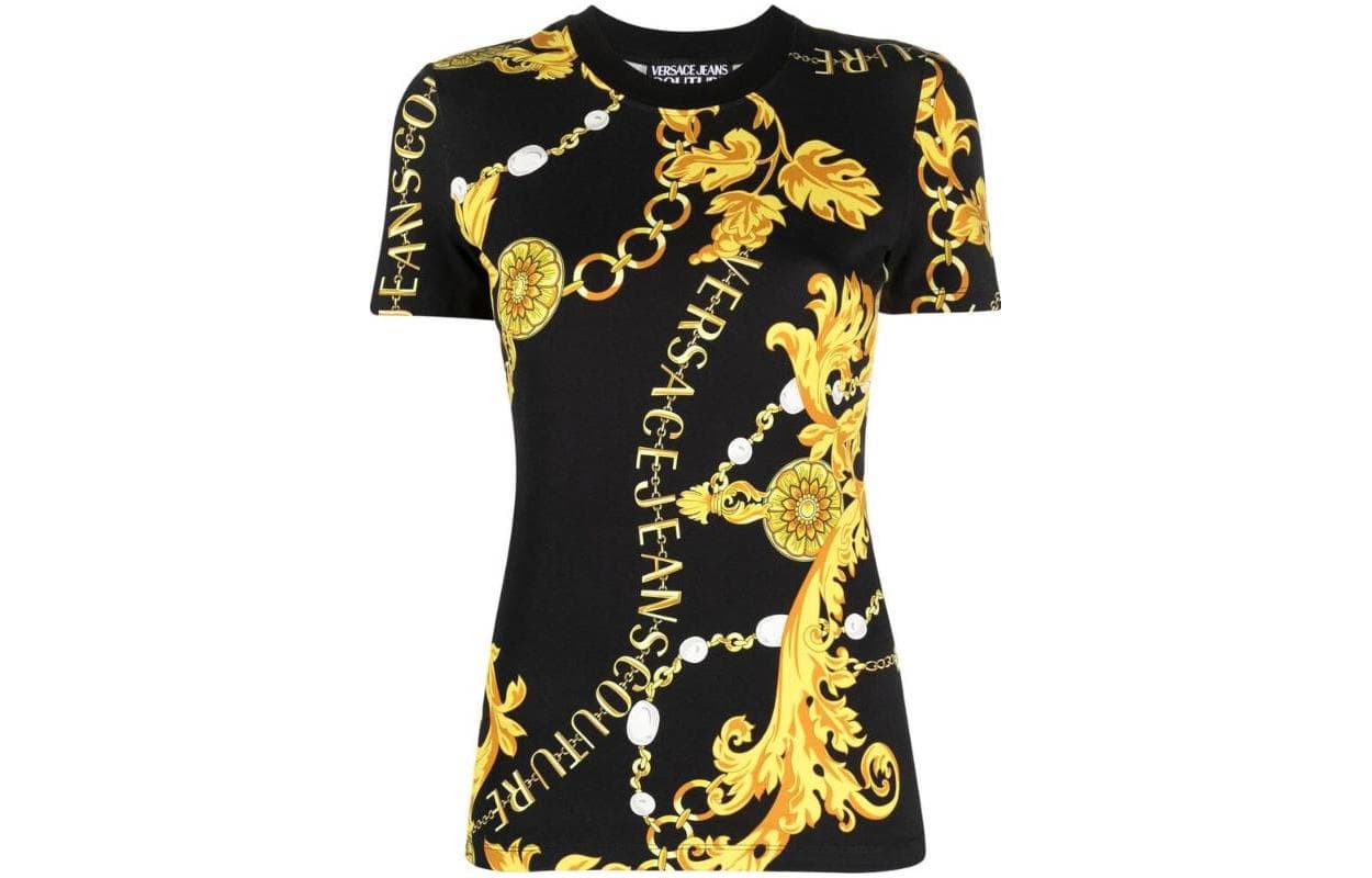 Футболка VERSACE JEANS COUTURE T-рубашка Женская Золото - изображение 1