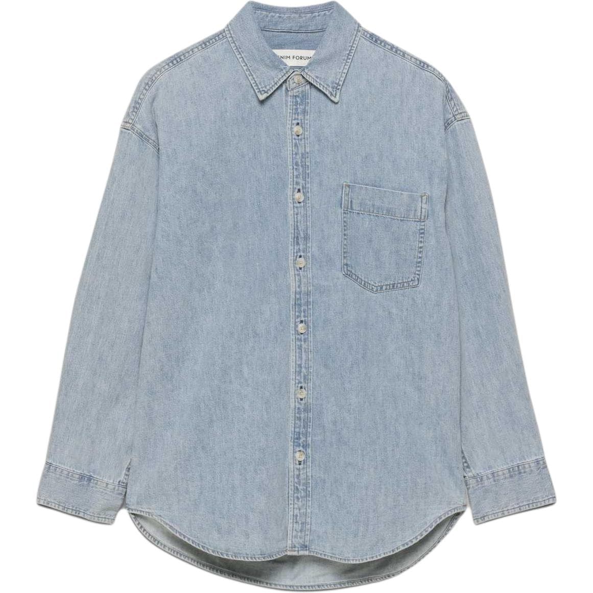 Блузка ARITZIA Деним FORUM 80-е Уютный Деним Рубашка Женская Pctr Ths BLEU Pctr Синий - изображение 1