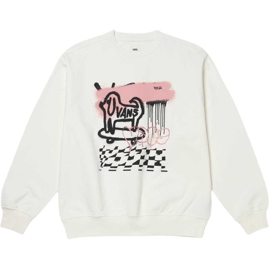 Худи VANS CREW Смешанное платье-ханьфу в стиле худи с графическим принтом женское хлопок конфетного цвета - изображение 1