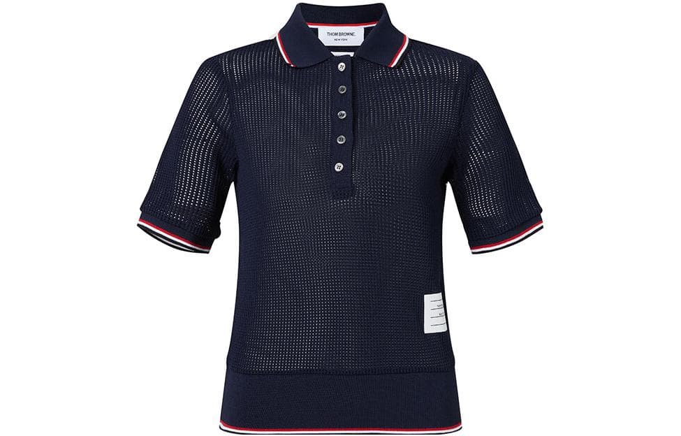 THOM BROWNE Морской Синий Женское Поло - изображение 1