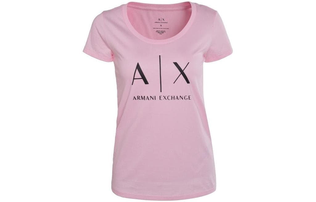 Футболка ARMANI EXCHANGE Розовые Женские Футболки - изображение 1