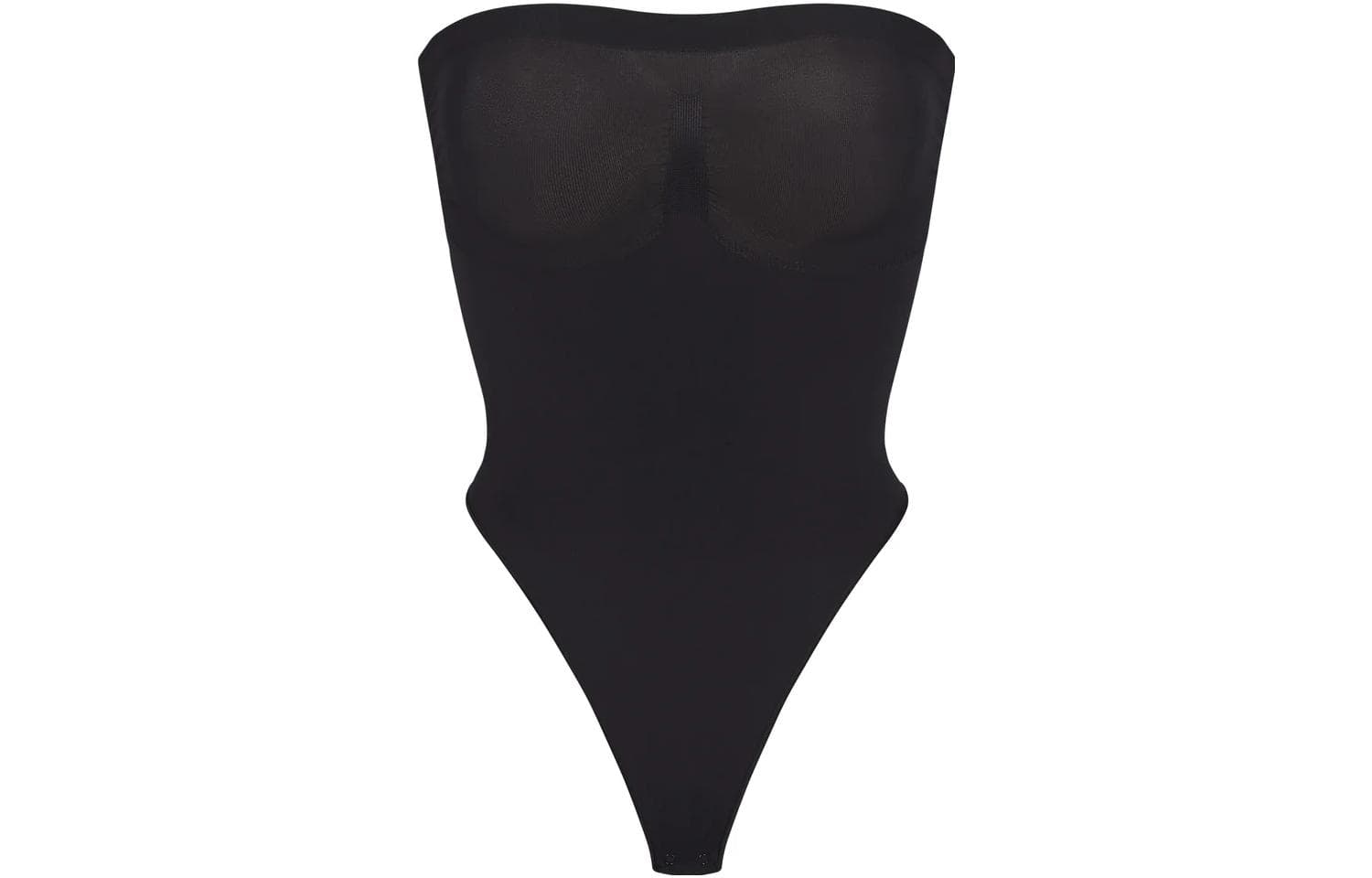SKIMS Бесшовный Sculpt Без бретелей Стринг BODYSUIT Комбинезон Женский Оникс - изображение 1
