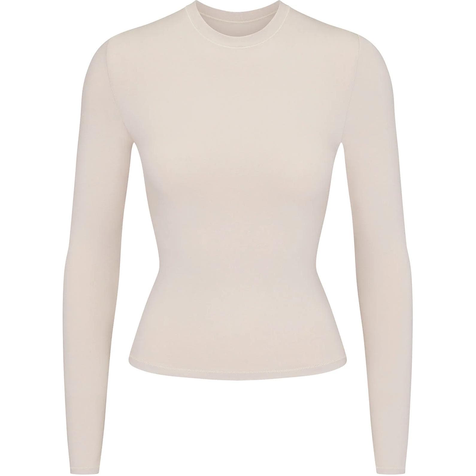 Кофта SKIMS COTTON JERSEY LONG SLEEVE T-SHIRT T STONE - изображение 1