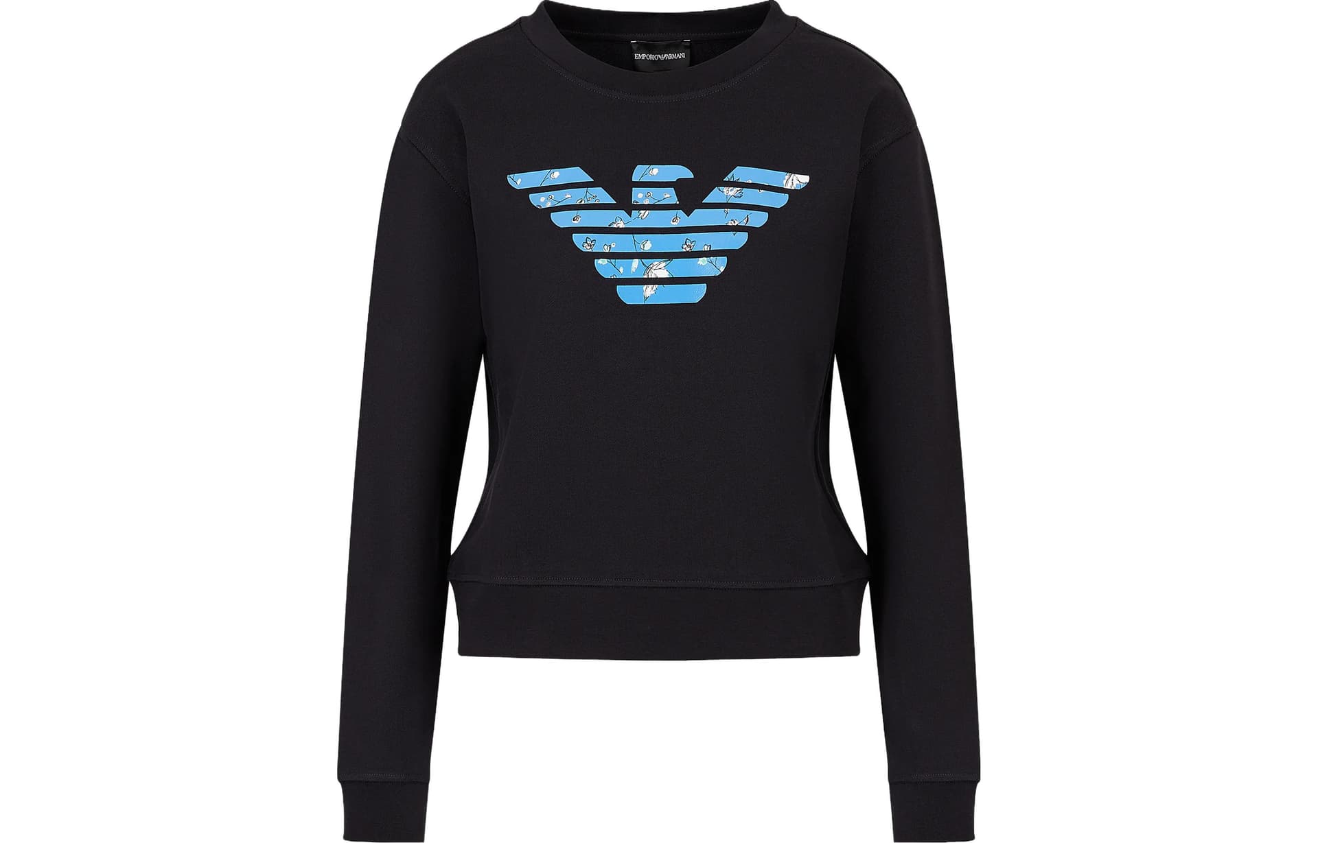 Кофта EMPORIO ARMANI SS23 Organic French Terrycloth Sweatshirt With Oversized Eagle Pattern - изображение 1