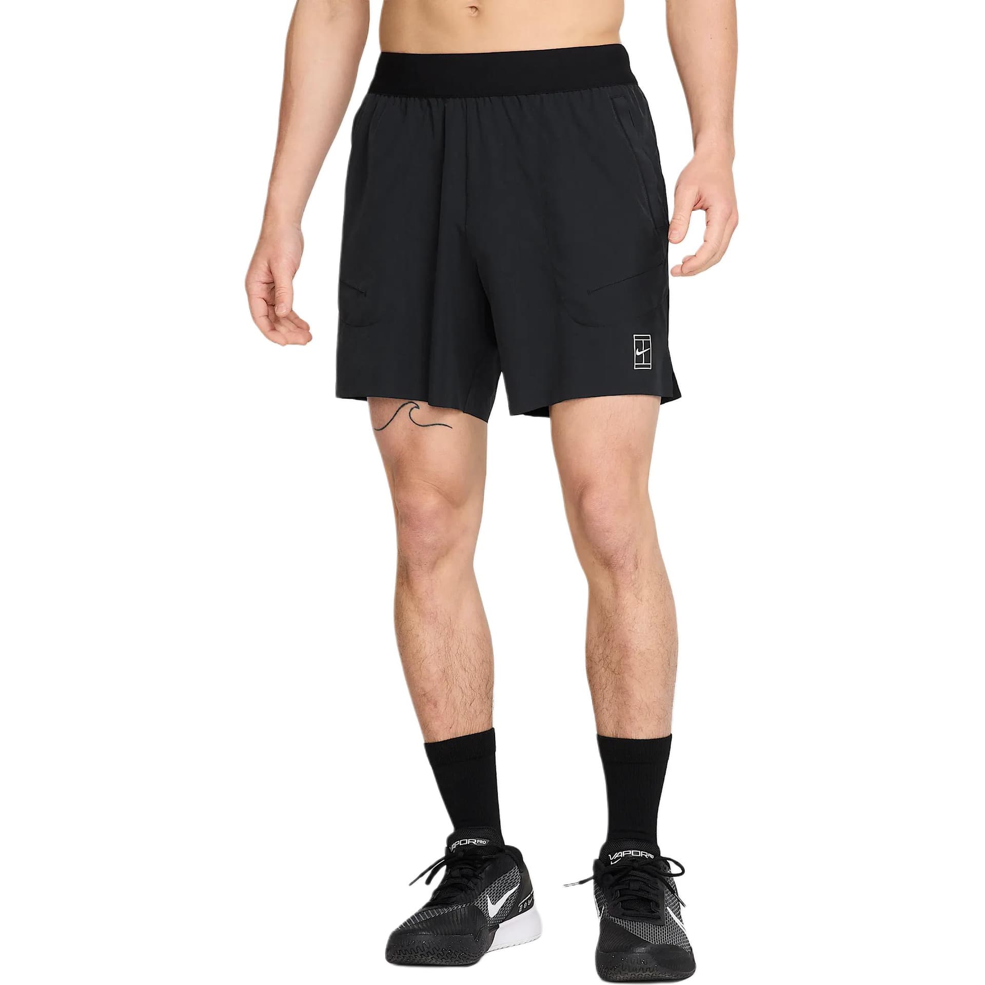 NIKE Dri FitAdvantage Теннис Низ Мужской Черный Белый - изображение 3